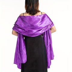Solid Silk Wrap Scarf Classic Wedding Cover Up