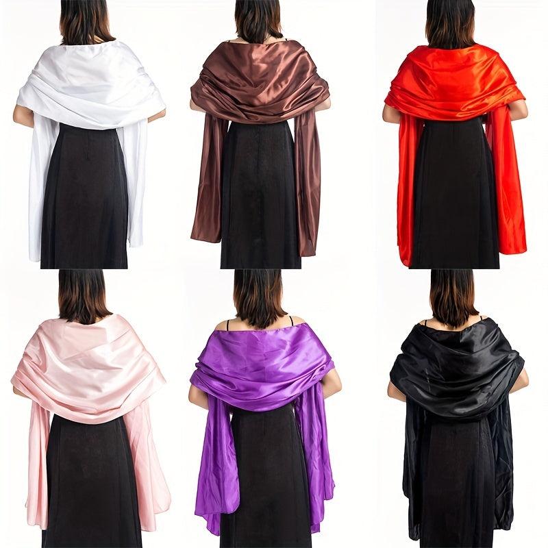 Solid Silk Wrap Scarf Classic Wedding Cover Up