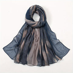 Vintage Gradient Scarf Casual Shawl Breathable Windproof Head Wrap