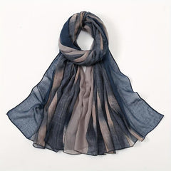 Vintage Gradient Scarf Casual Shawl Breathable Windproof Head Wrap