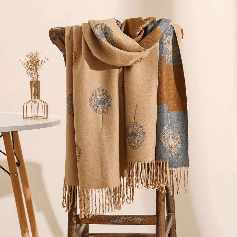 Autumn Winter Leafy Scarf