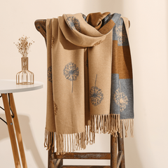 Autumn Winter Leafy Scarf