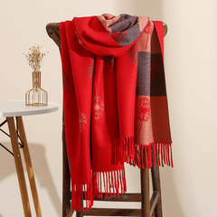 Autumn Winter Leafy Scarf