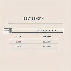 Men's Leather Belt Ratchet Buckle Adjustable Business Strap