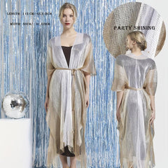 Sparkly Long Shawl Block Decorative Shawl Women Dress Wrap Cape