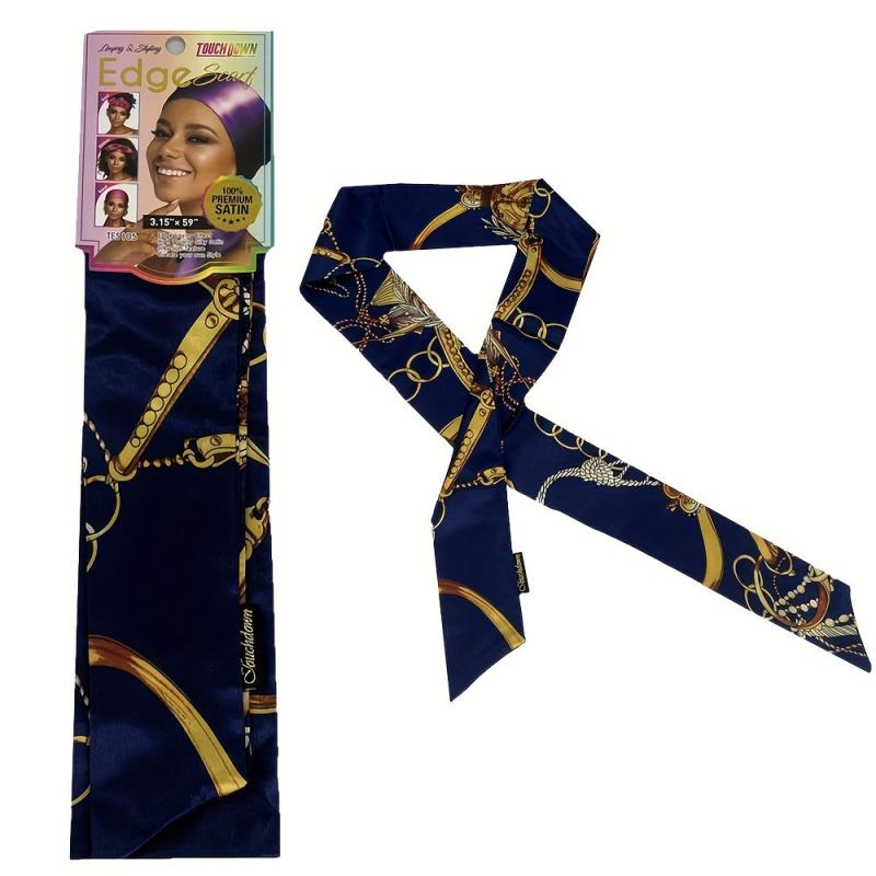 Vintage Silk Neck Scarf Long Thin Hair Band