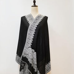 Large Tassel Scarf Jacquard Vintage Shawl Windproof Wrap