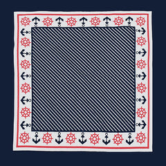 Navy Anchor Bandana Cotton Neckerchief Headband