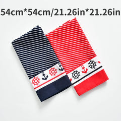 Navy Anchor Bandana Cotton Neckerchief Headband