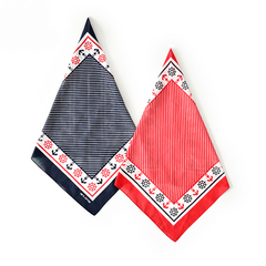 Navy Anchor Bandana Cotton Neckerchief Headband