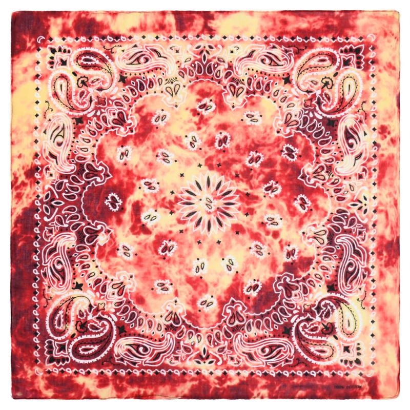 Paisley Print Tie Dye Bandana Casual Square Scarf