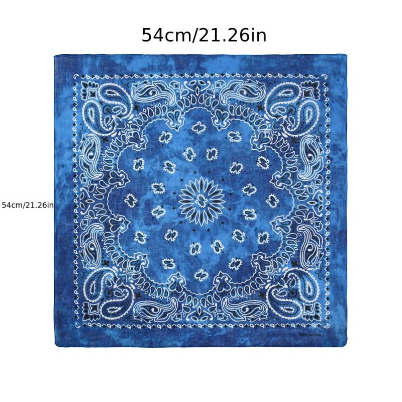 Paisley Print Tie Dye Bandana Casual Square Scarf
