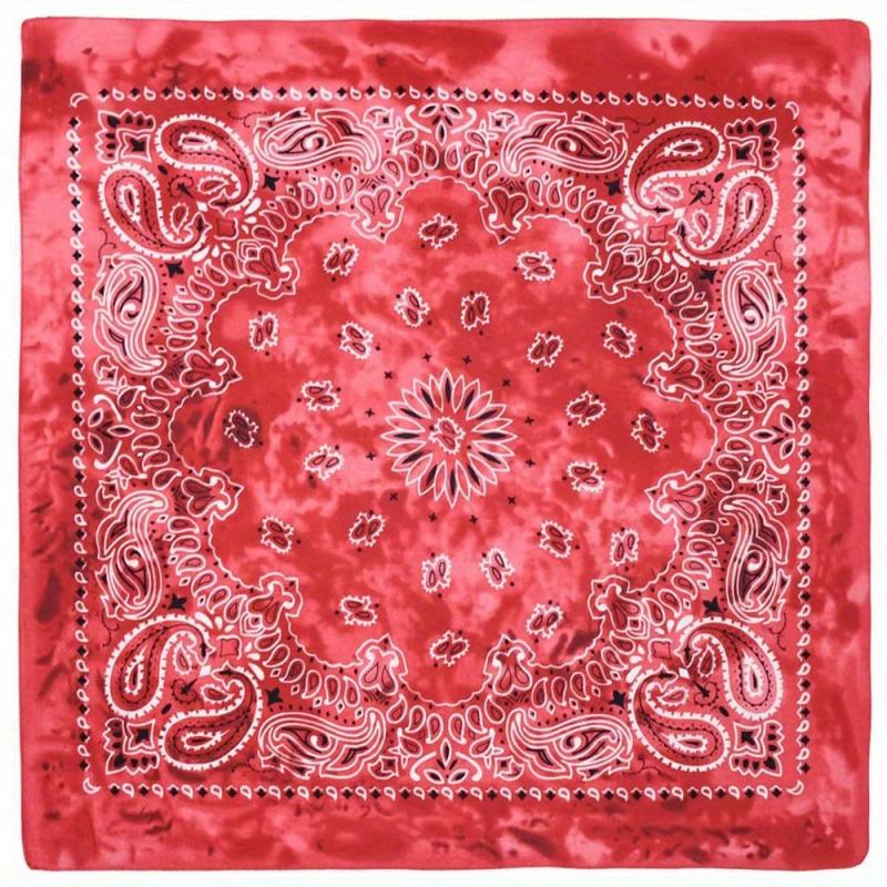 Paisley Print Tie Dye Bandana Casual Square Scarf