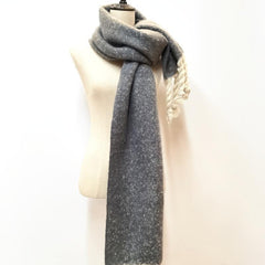 Grey Cashmere Tassel Scarf Winter Shawl