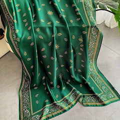 Paisley Print Satin Silk Scarf Shawl