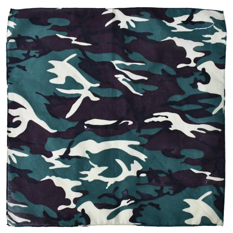 Camouflage Print Bandana Hip Hop Square Scarf Neckerchief Unisex