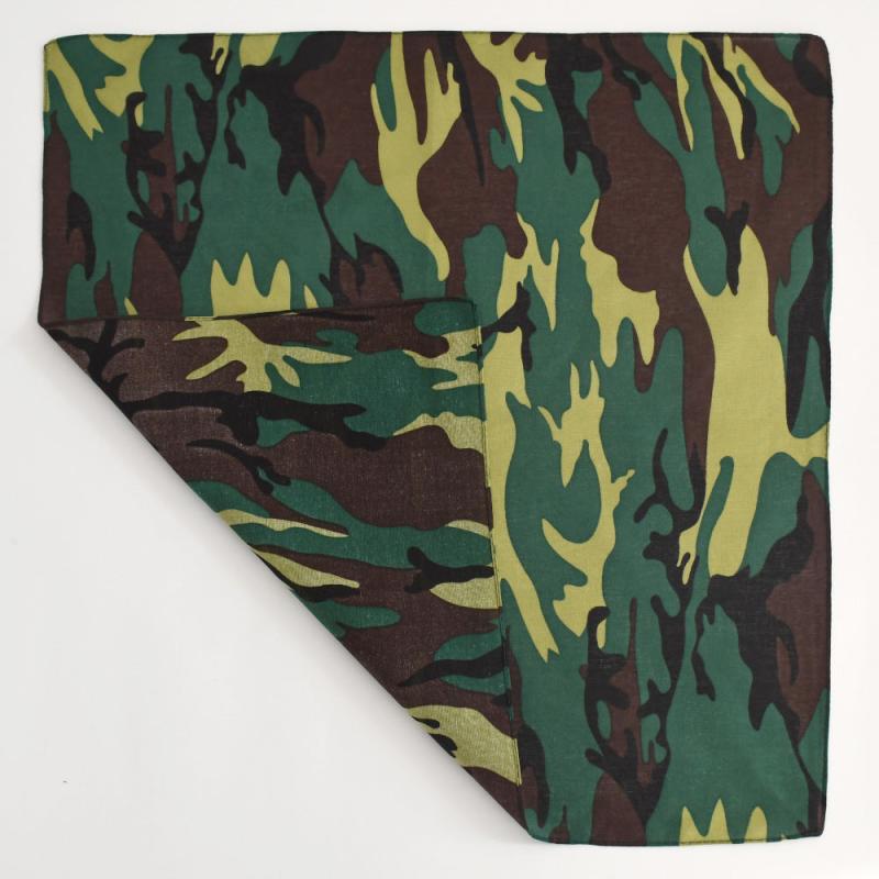 Camouflage Print Bandana Hip Hop Square Scarf Neckerchief Unisex