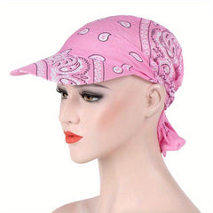 Paisley Print Turban Cap Solid Hip Hop Baseball Cap Casual Head Scarf Hat
