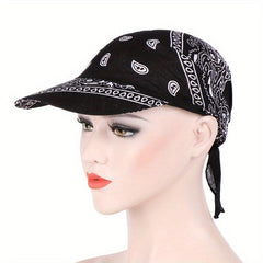 Paisley Print Turban Cap Solid Hip Hop Baseball Cap Casual Head Scarf Hat