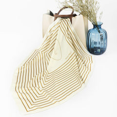 Striped Square Scarf Lightweight Headscarf Breathable Hair Wrap