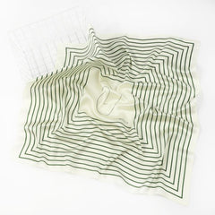 Striped Square Scarf Lightweight Headscarf Breathable Hair Wrap