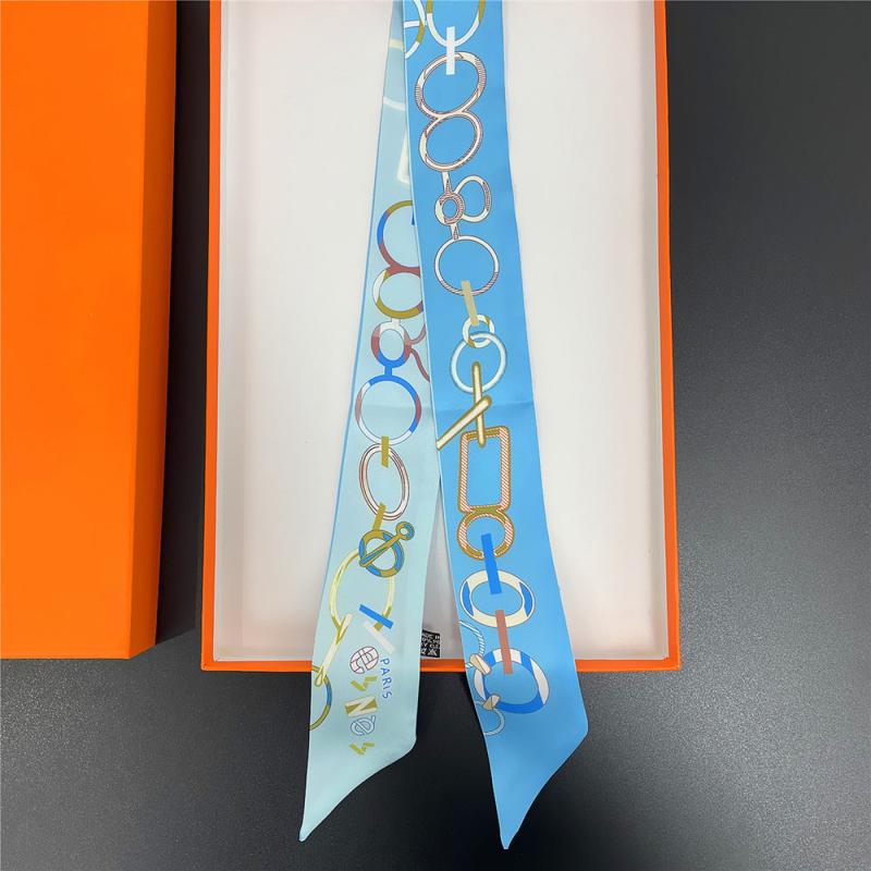Chain Pattern Neckerchief Casual Skinny Scarf Headband Sash Belt