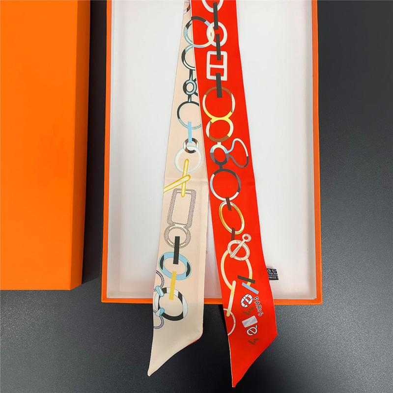 Chain Pattern Neckerchief Casual Skinny Scarf Headband Sash Belt
