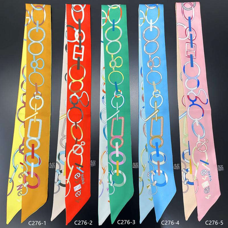 Chain Pattern Neckerchief Casual Skinny Scarf Headband Sash Belt