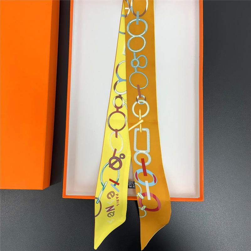 Chain Pattern Neckerchief Casual Skinny Scarf Headband Sash Belt