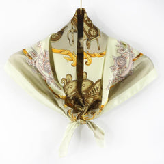 Silk Square Scarf Retro Palace Headscarf Thin Soft Sunscreen Wrap