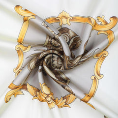 Silk Square Scarf Retro Palace Headscarf Thin Soft Sunscreen Wrap