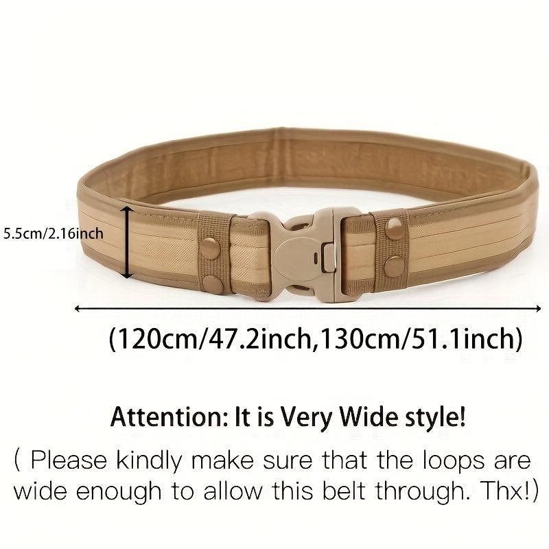 Men's Camouflage Tactical Belt for Outdoor Security and Mountaineering