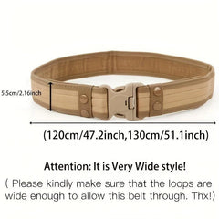 Men's Camouflage Tactical Belt for Outdoor Security and Mountaineering