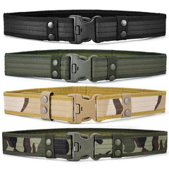 Men's Camouflage Tactical Belt for Outdoor Security and Mountaineering