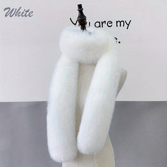 Warm Plush Faux Fur Scarf Winter Soft Windproof Scarf