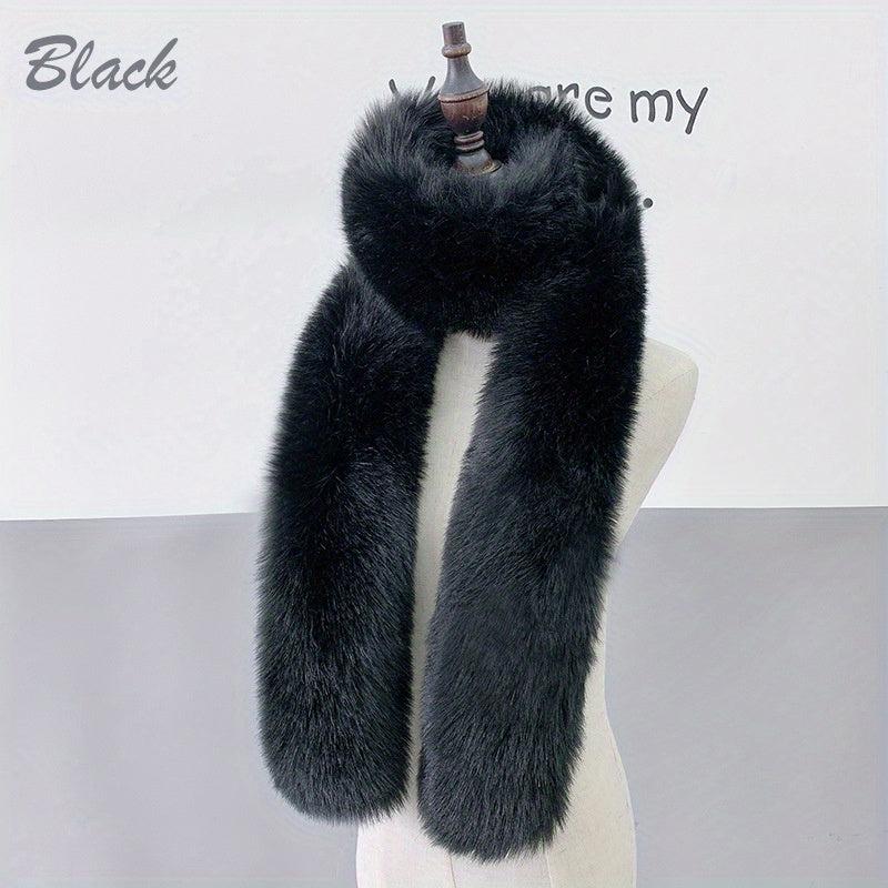 Warm Plush Faux Fur Scarf Winter Soft Windproof Scarf