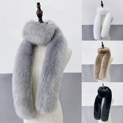 Warm Plush Faux Fur Scarf Winter Soft Windproof Scarf