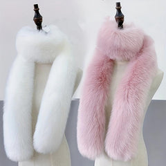 Warm Plush Faux Fur Scarf Winter Soft Windproof Scarf