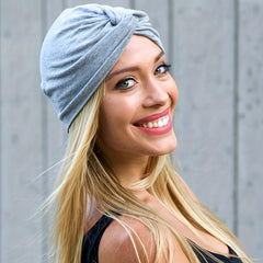 Cross Knot Elastic Turban Solid Beanie Casual Head Wrap Ramadan Head Scarf Chemo