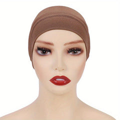 Solid Inner Cap Elastic Turban Women Head Wrap Hijab Underscarf Beanie