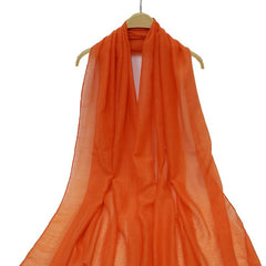 Orange Scarf Tassel Casual Shawl Beach Towel