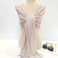 Pink Tassel Scarf Classic Shawl Casual Windproof Wraps For Party Prom Decorative