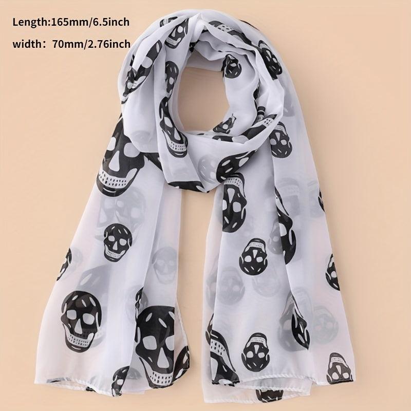 Skull Shape Pattern Scarves Long Shawl