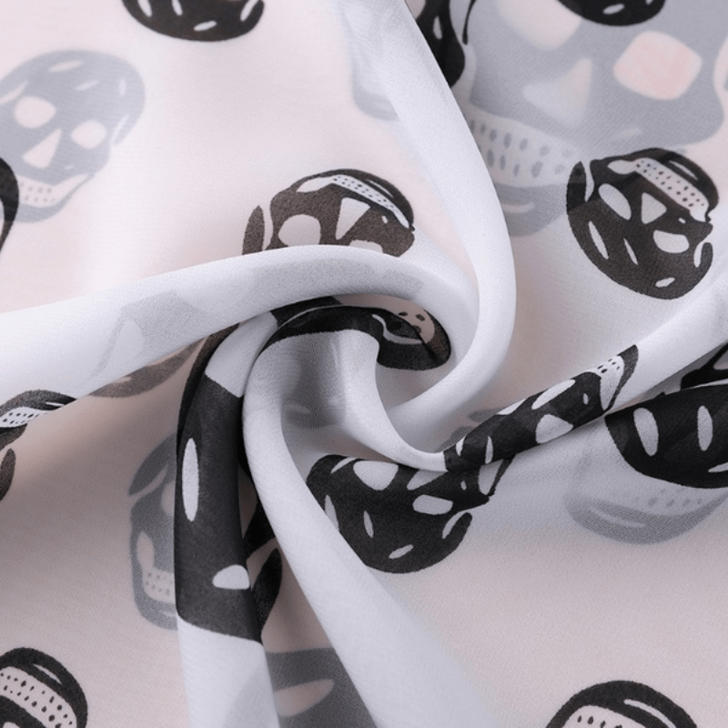 Skull Shape Pattern Scarves Long Shawl
