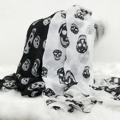 Skull Shape Pattern Scarves Long Shawl