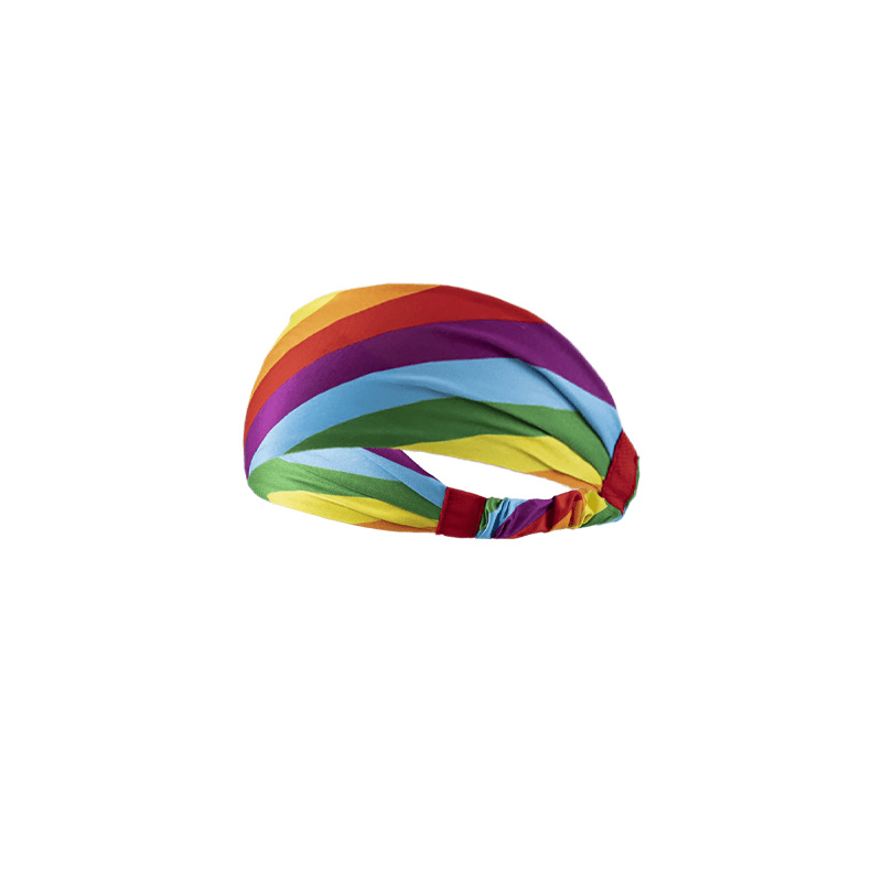 Rainbow Stripes Sports Headband LGBT Pride Love Is Love Sweatband