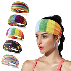 Rainbow Stripes Sports Headband LGBT Pride Love Is Love Sweatband
