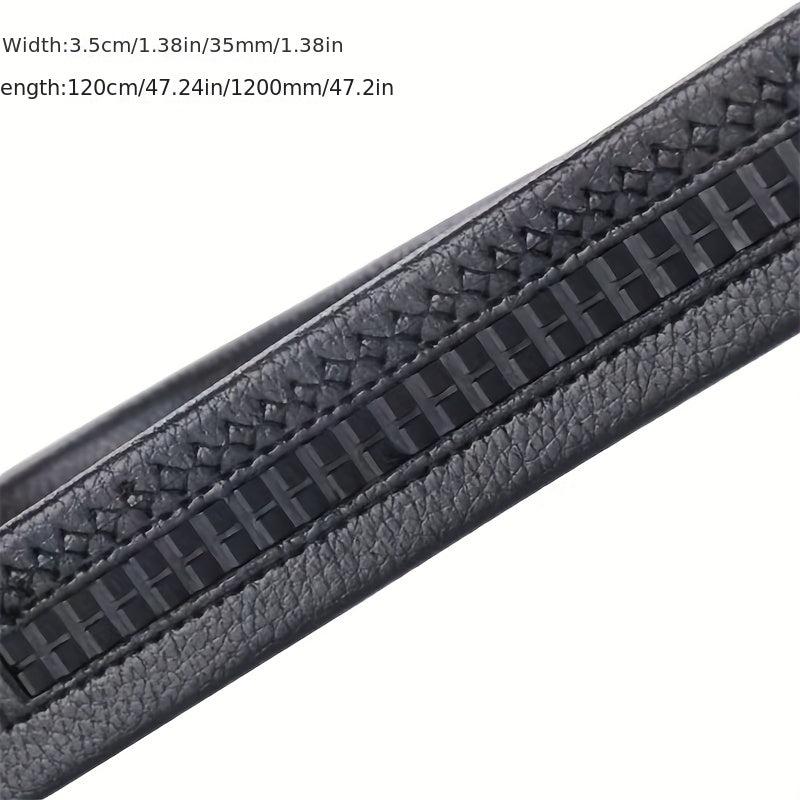 Men's Automatic Buckle Belt PU Leather Business Suit Waist Strap