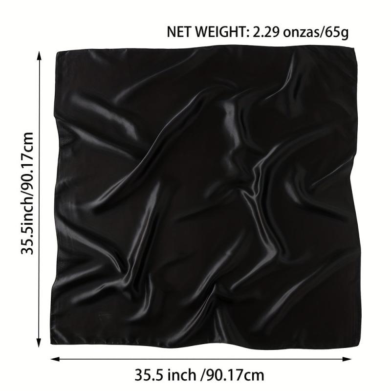 Satin Square Scarf Classic Casual Shawl Women Head Wrap Bandana