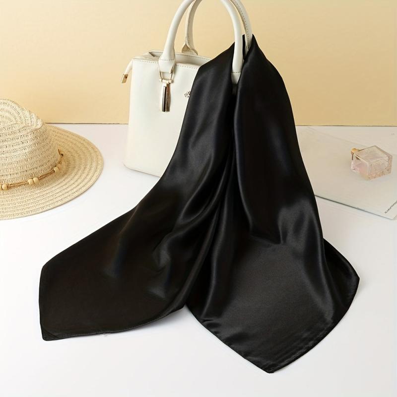 Satin Square Scarf Classic Casual Shawl Women Head Wrap Bandana